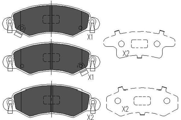 set placute frana,frana disc KAVO PARTS KBP-8508
