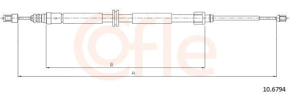 Cablu, frana de parcare COFLE 10.6794