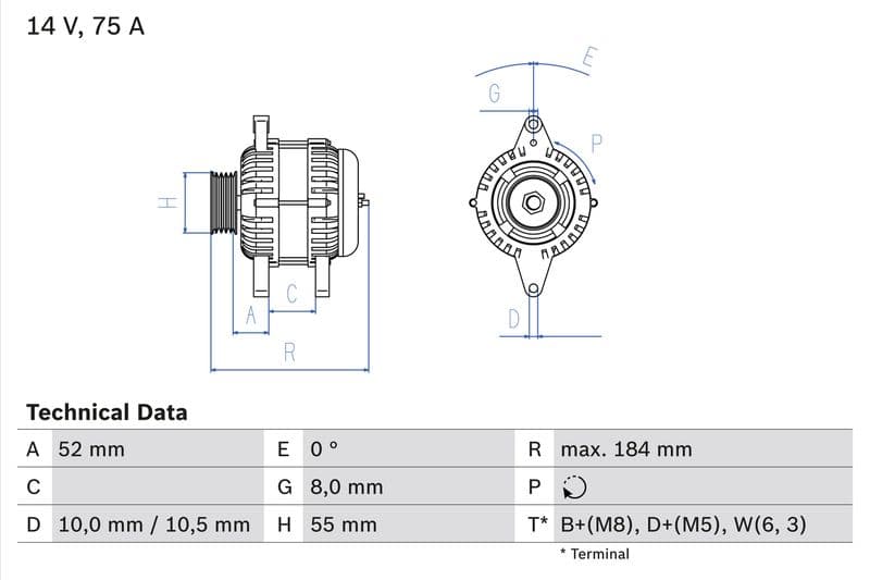 Generator / Alternator BOSCH 0 986 042 031