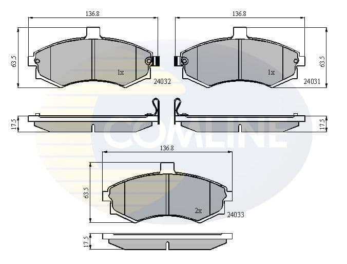 set placute frana,frana disc COMLINE CBP31176