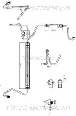 Furtun hidraulic, sistem de directie TRISCAN 8516 29020