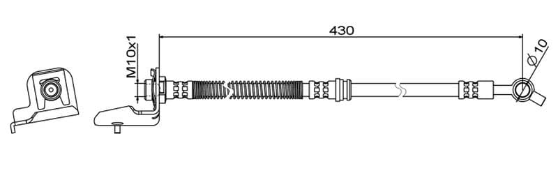 Furtun frana METZGER AUTOTEILE 4111866