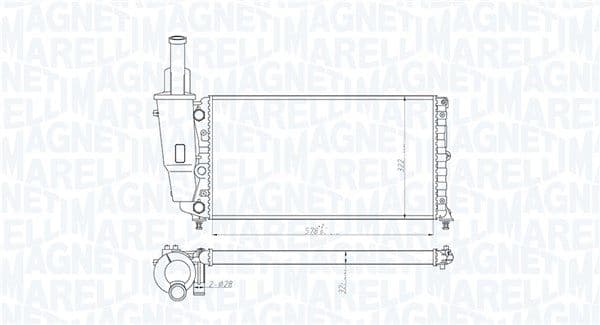 Radiator, racire motor MAGNETI MARELLI 350213114000