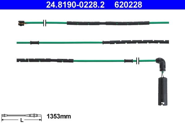 senzor de avertizare,uzura placute de frana ATE 24.8190-0228.2