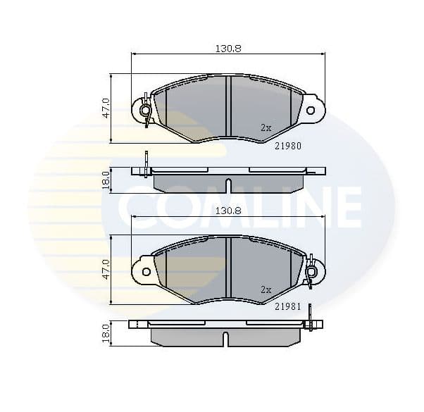 set placute frana,frana disc COMLINE CBP0485