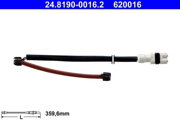 senzor de avertizare,uzura placute de frana ATE 24.8190-0016.2