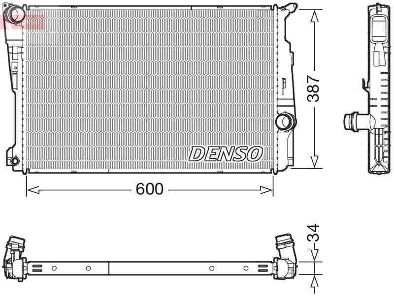 Radiator, racire motor DENSO DRM05006