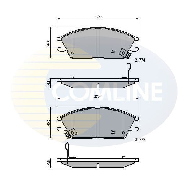 set placute frana,frana disc COMLINE CBP3922