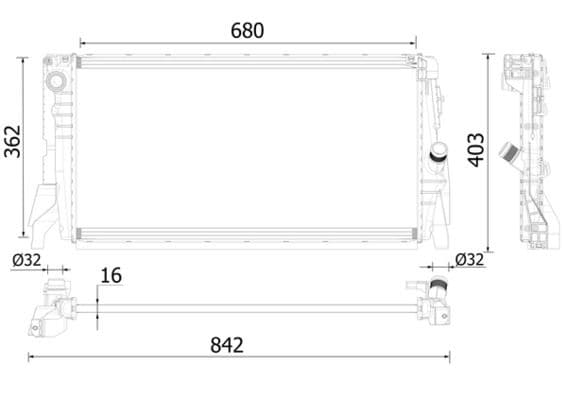 Radiator, racire motor MAHLE BEHR *** PREMIUM LINE *** CR 2315 000P