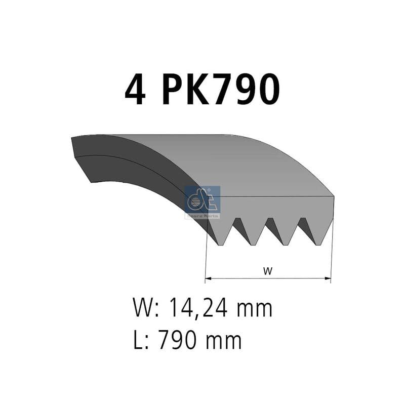 Curea transmisie cu caneluri DT Spare Parts 3.34300