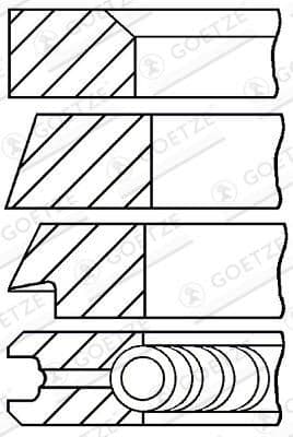 Set segmenti piston GOETZE ENGINE 08-523300-00
