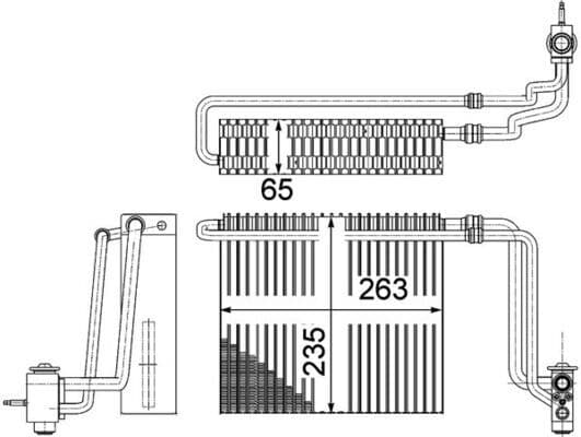 Evaporator, aer conditionat MAHLE BEHR *** PREMIUM LINE *** AE 107 000P