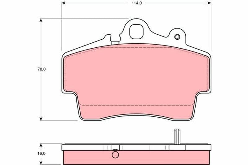 set placute frana,frana disc TRW GDB1394