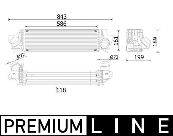 Intercooler, compresor MAHLE BEHR *** PREMIUM LINE *** CI 610 000P