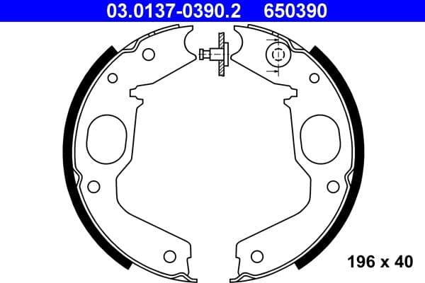 Set saboti frana, frana de mana ATE 03.0137-0390.2