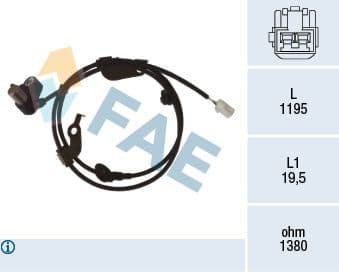 senzor,turatie roata FAE 78474