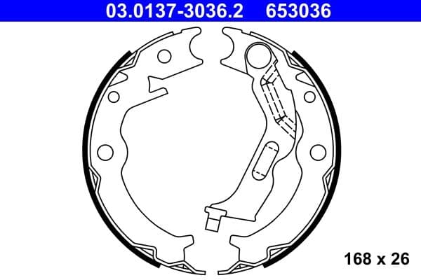 Set saboti frana, frana de mana ATE 03.0137-3036.2