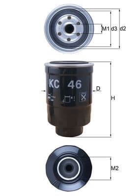 filtru combustibil MAHLE KC 46
