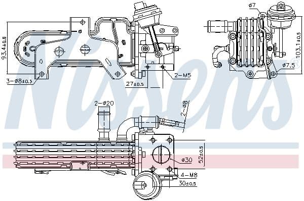 Radiator, recirculare gaze de esapament NISSENS 989420