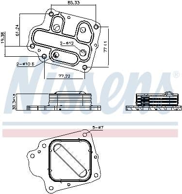Radiator ulei, ulei motor NISSENS 91647