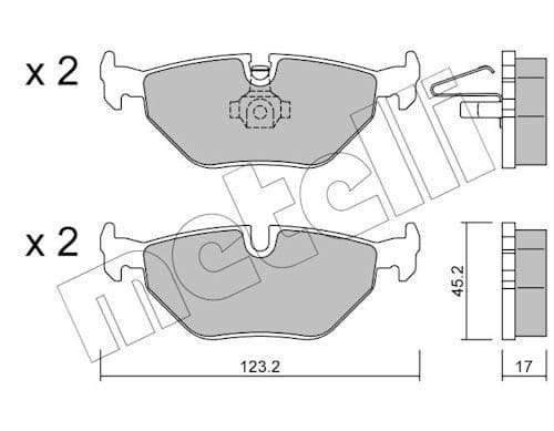 set placute frana,frana disc METELLI 22-0261-0