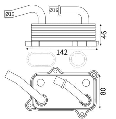 Radiator ulei, ulei motor MAHLE BEHR CLC 24 000S