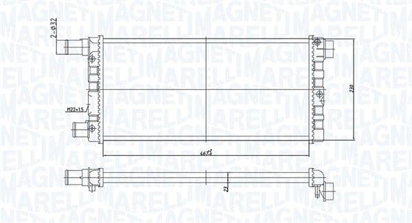 Radiator, racire motor MAGNETI MARELLI 350213185200