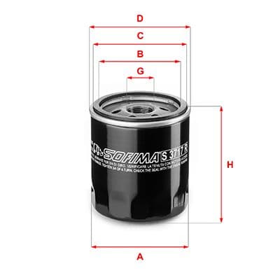 Filtru ulei SOFIMA S 3717 R