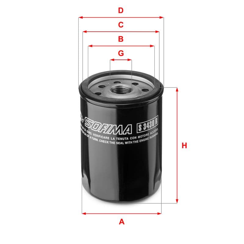 Filtru ulei SOFIMA S 3430 R