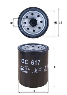 Filtru ulei MAHLE OC 617