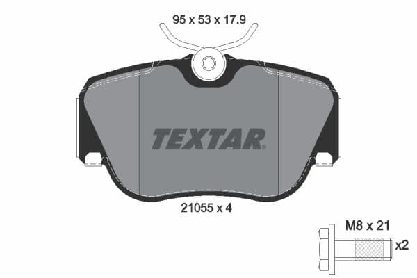 set placute frana,frana disc TEXTAR Q+ 2105503