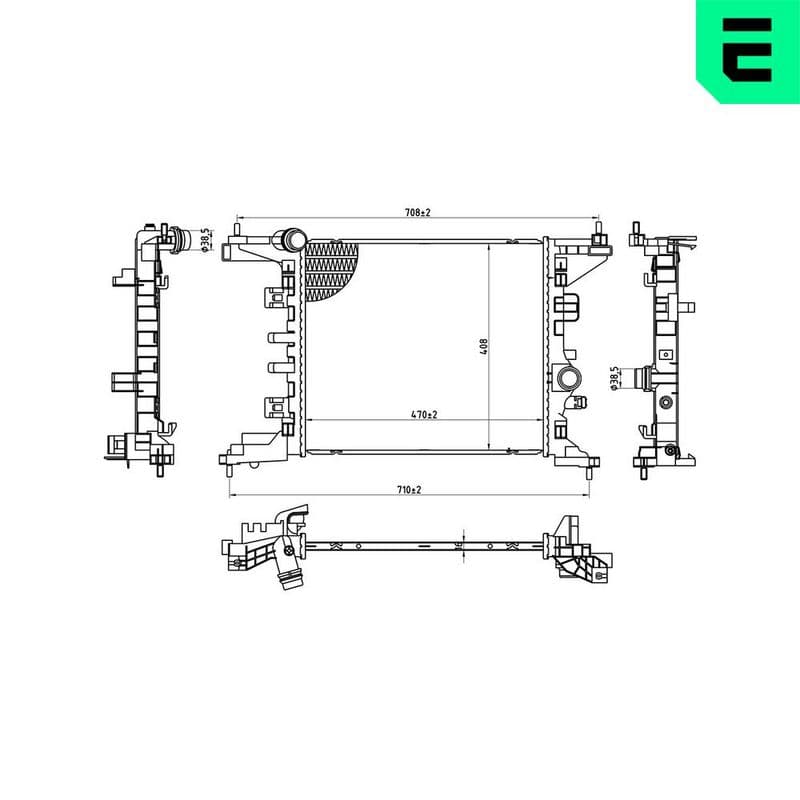 Radiator, racire motor ERA 673267
