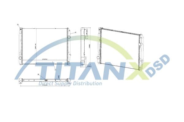 Radiator, racire motor TITANX RX609004