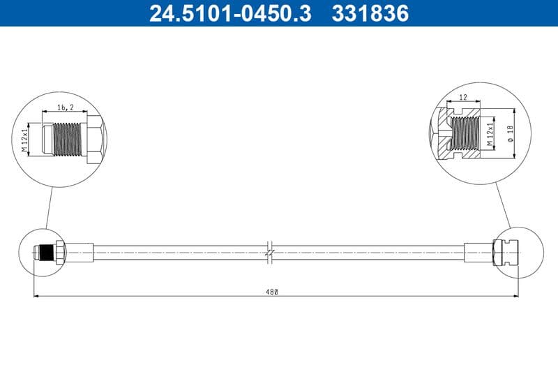 Furtun frana ATE 24.5101-0450.3