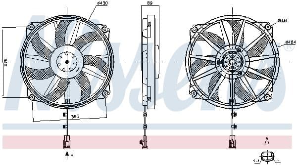 Ventilator, radiator NISSENS 850109