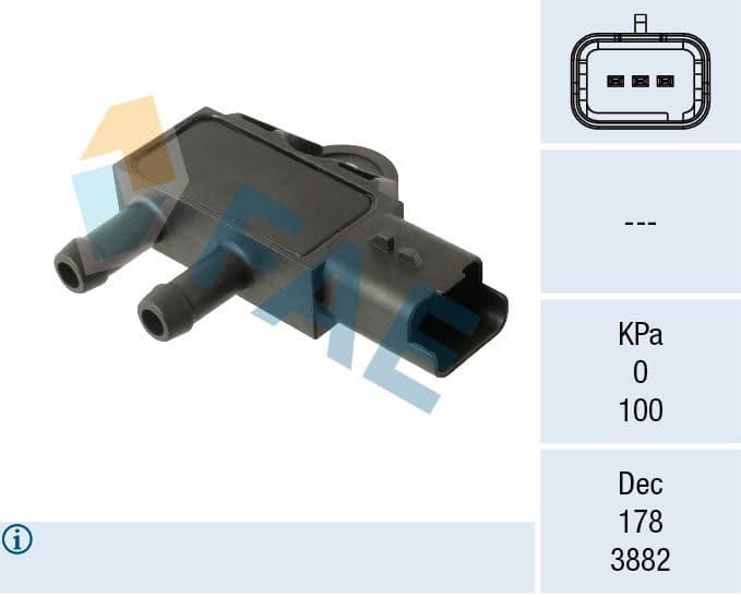 Senzor, presiune gaze evacuare FAE 16162