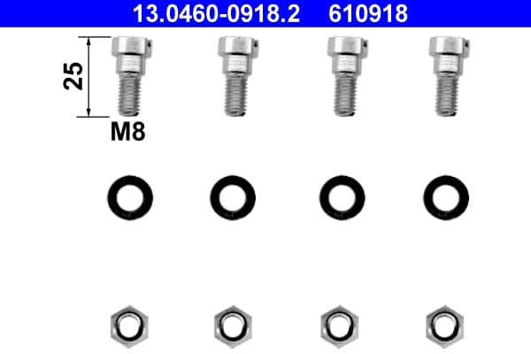 Set accesorii, placute frana ATE 13.0460-0918.2