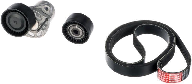 Set curea transmisie cu caneluri GATES Micro-V® UNIQUE FIT K037PK1685XS