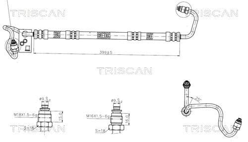 Furtun hidraulic, sistem de directie TRISCAN 8516 24005