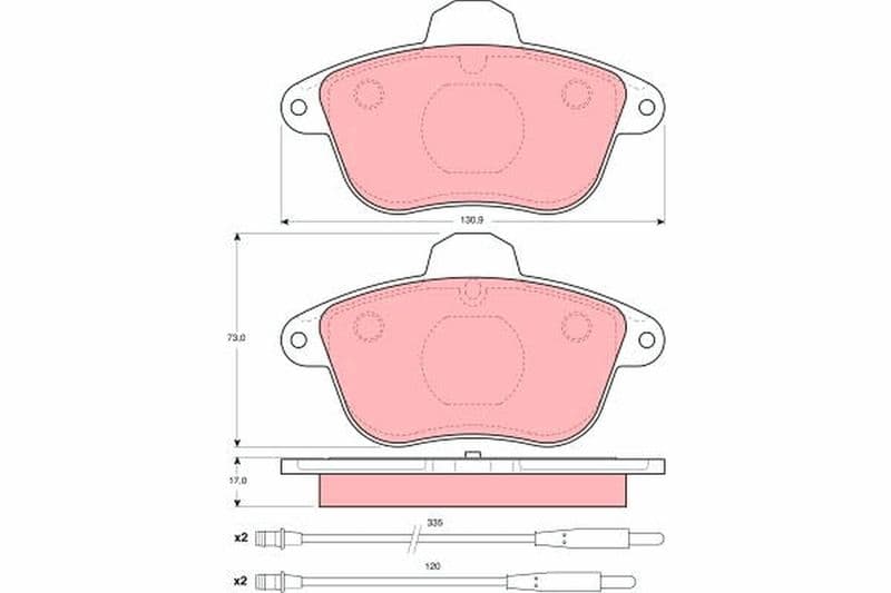 set placute frana,frana disc TRW GDB1085
