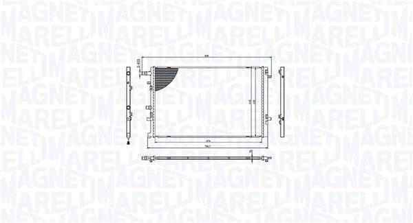 Radiator, racire motor MAGNETI MARELLI 350213217000