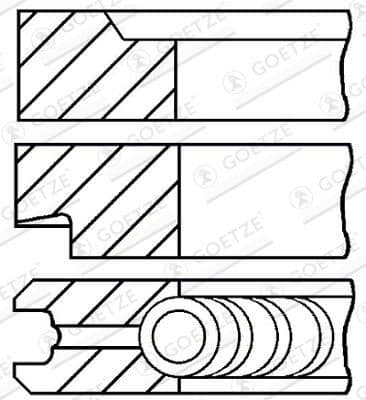 Set segmenti piston GOETZE ENGINE 08-207200-00