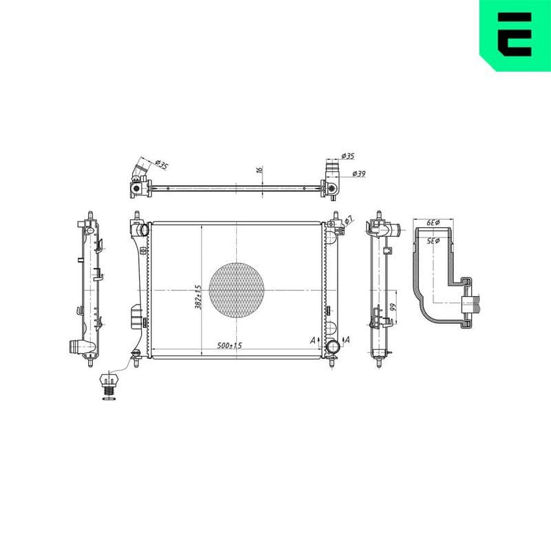 Radiator, racire motor ERA 673317