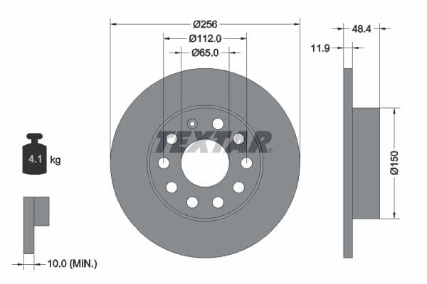 Disc frana TEXTAR PRO 92121103
