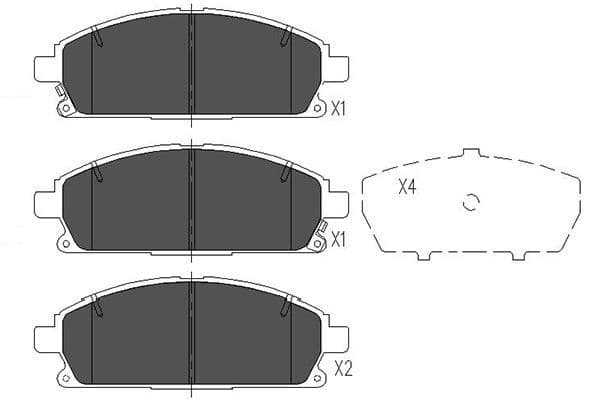 set placute frana,frana disc KAVO PARTS KBP-6515
