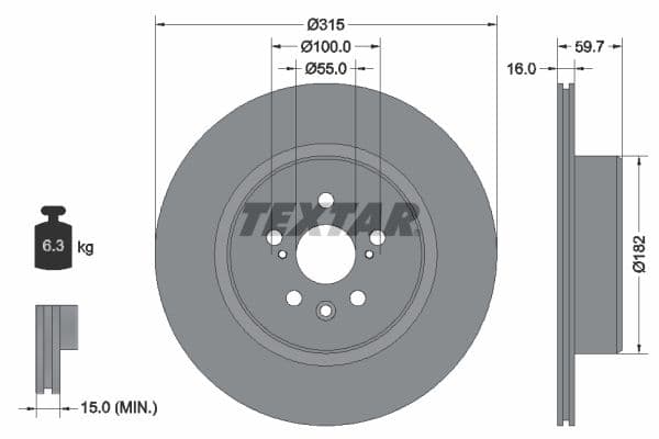 Disc frana TEXTAR PRO 92169503