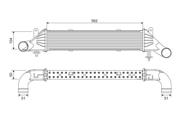 Intercooler, compresor VALEO 818540