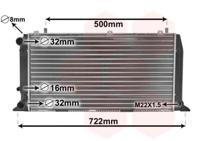 Radiator, racire motor VAN WEZEL 03002047