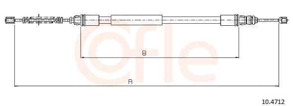 Cablu, frana de parcare COFLE 10.4712
