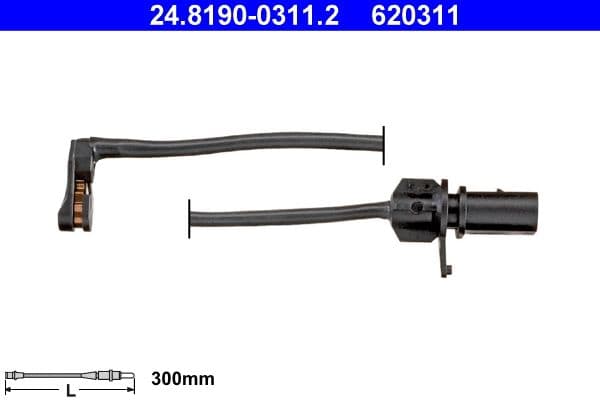senzor de avertizare,uzura placute de frana ATE 24.8190-0311.2